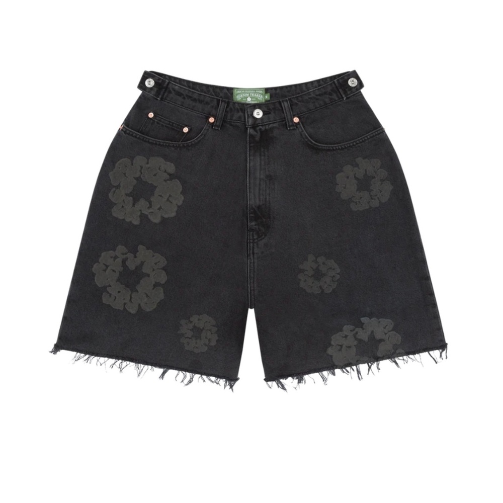 Denim Tears Mono Cotton Wreath Denim Shorts